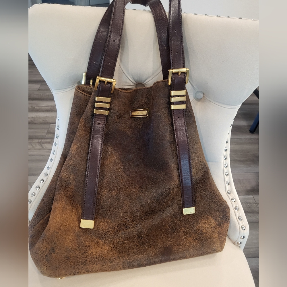 Michale Kors Distressed Leather Tote Bag